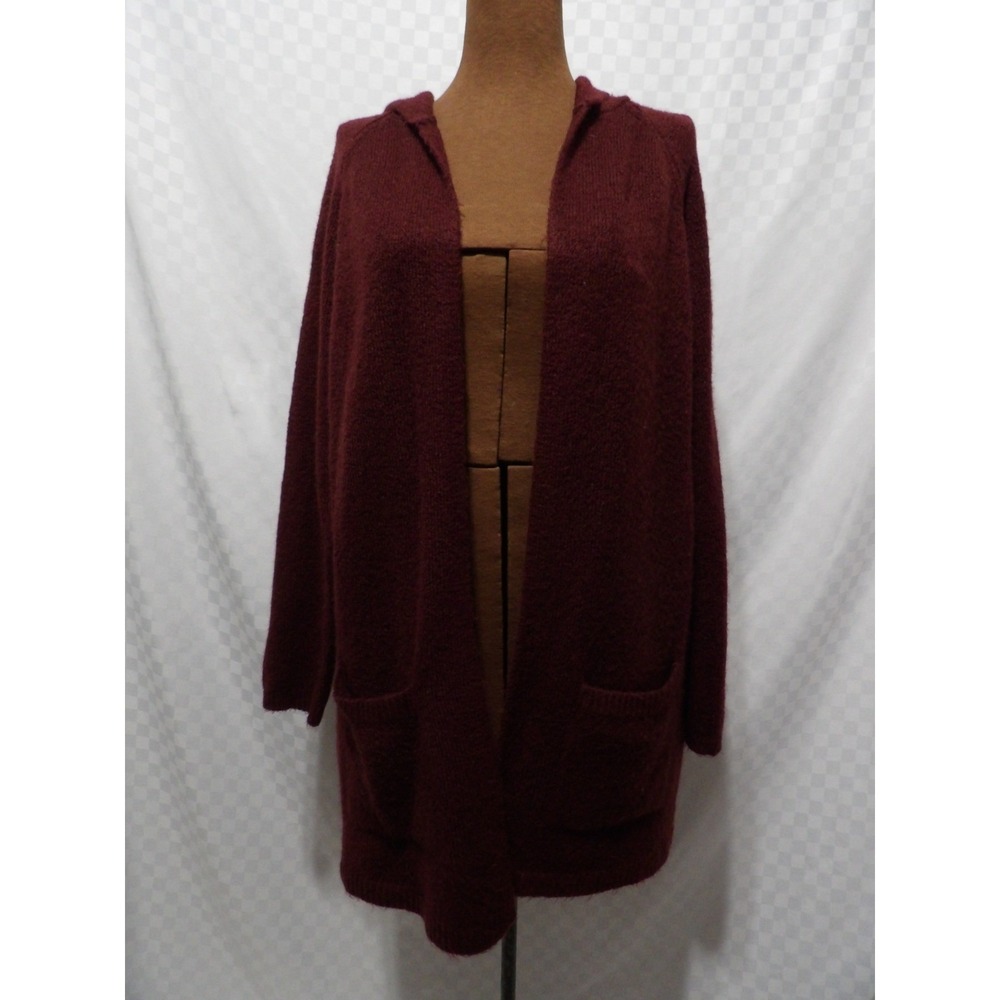REWIND Burgundy Hooded Cardigan | XL